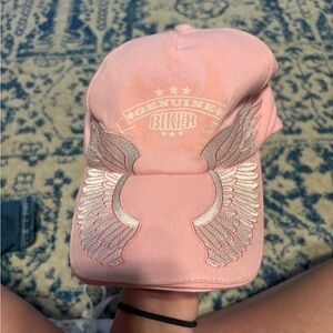 Pink Wing Embroidered Cap